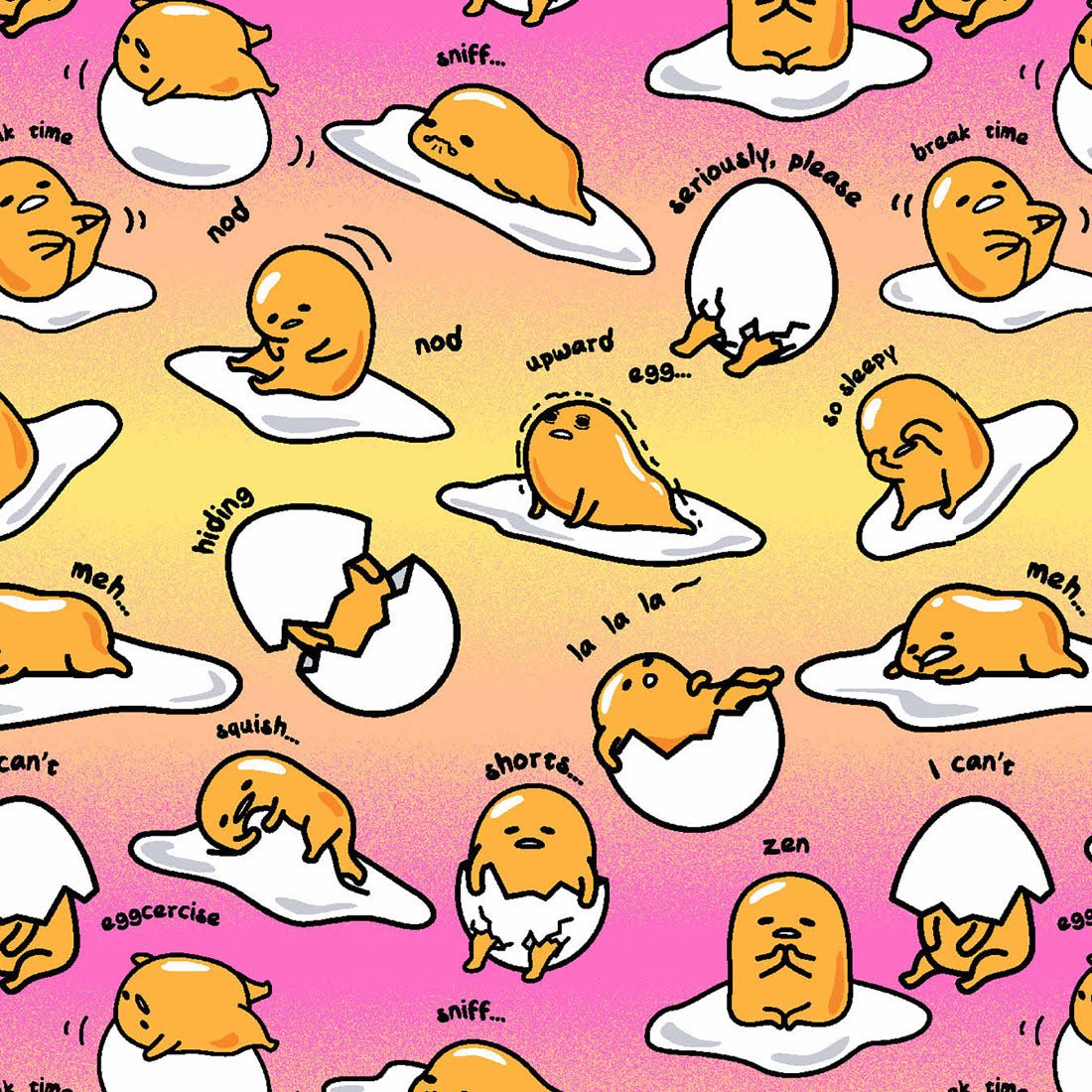 Gudetama Cherokee Tooniforms Sanrio V Neck Scrub Top TF761 UDBT - Scrubs Select