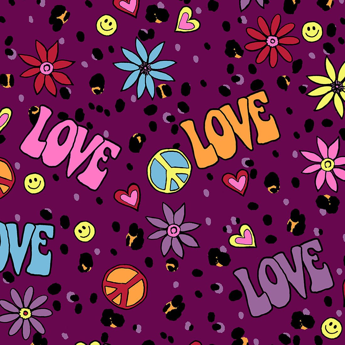 Happy Hippie Dickies Print V Neck Scrub Top DK876 HYHP - Scrubs Select