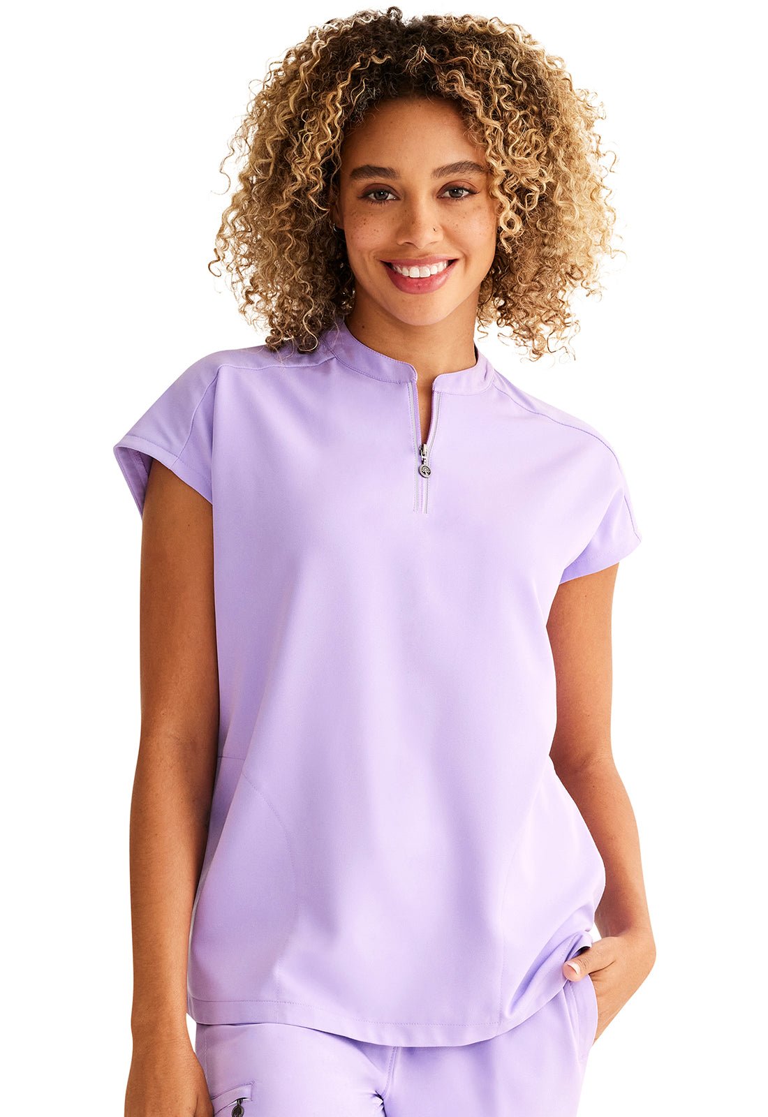 Healing Hands 360 Scrubs Sandy Mandarin Collar Top 2286 - Scrubs Select
