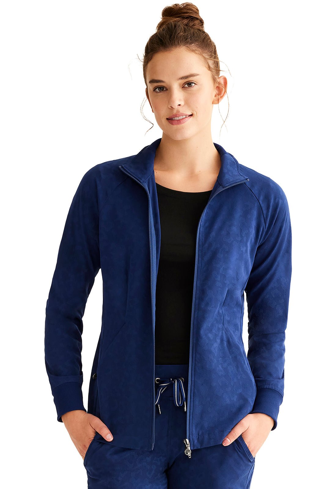 Healing Hands Purple Label Women's Devon Leopard Scrub Jacket