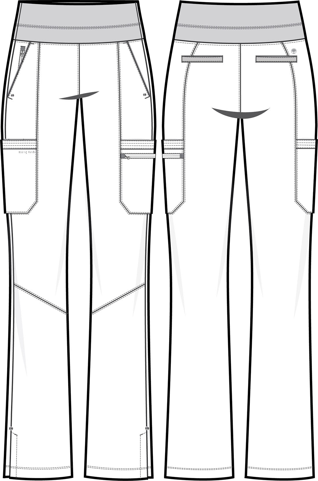 Healing Hands Tina Pull On Scrub Pant HH002 in Black, Navy, Pewter, Royal - Scrubs Select