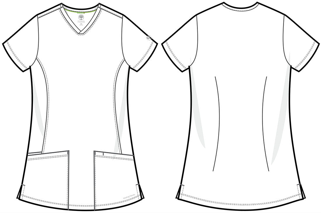Healing Hands Works Scrubs Monica V Neck Top 2500 - Scrubs Select