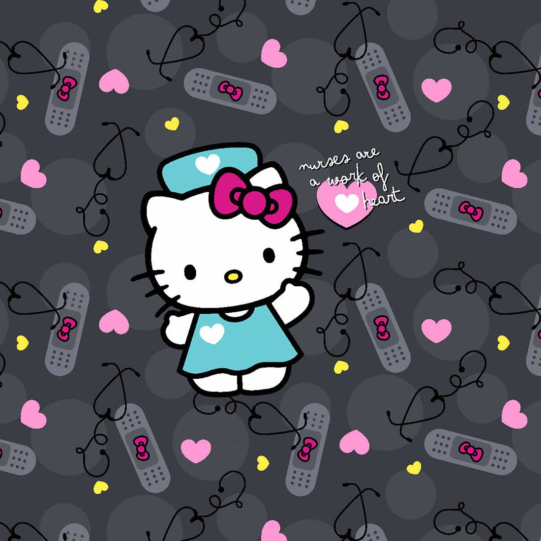 Hello Kitty Nurse Tooniforms Sanrio V Neck Top TF783 HKKG - Scrubs Select