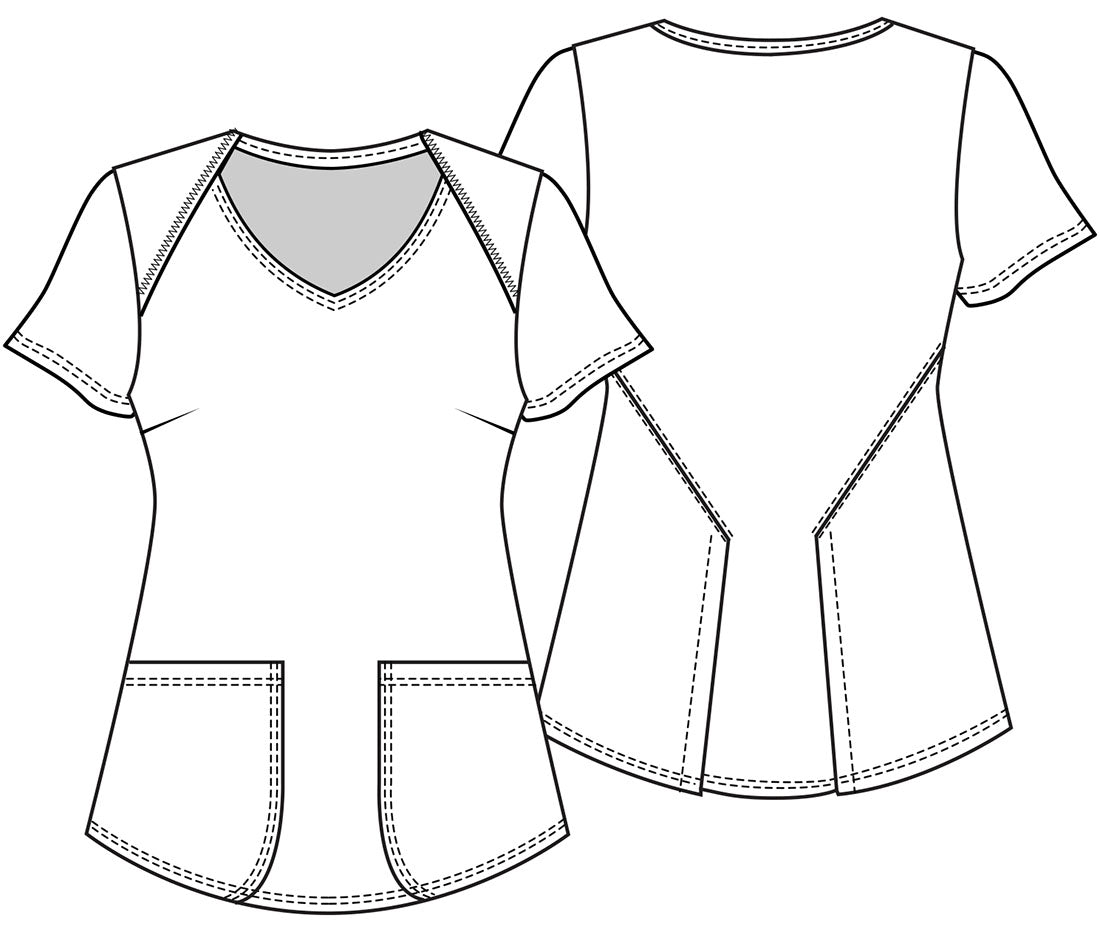 Hocus Pocus Cherokee Tooniforms Disney V Neck Scrub Top TF756 HDSC - Scrubs Select