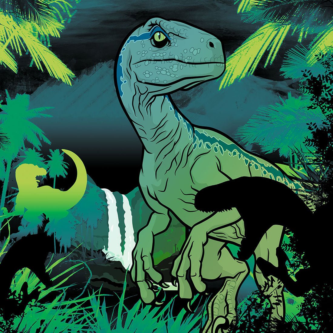 Jurassic World Tooniforms Licensed Men's V Neck Scrub Top TF708 JWUG - Scrubs Select