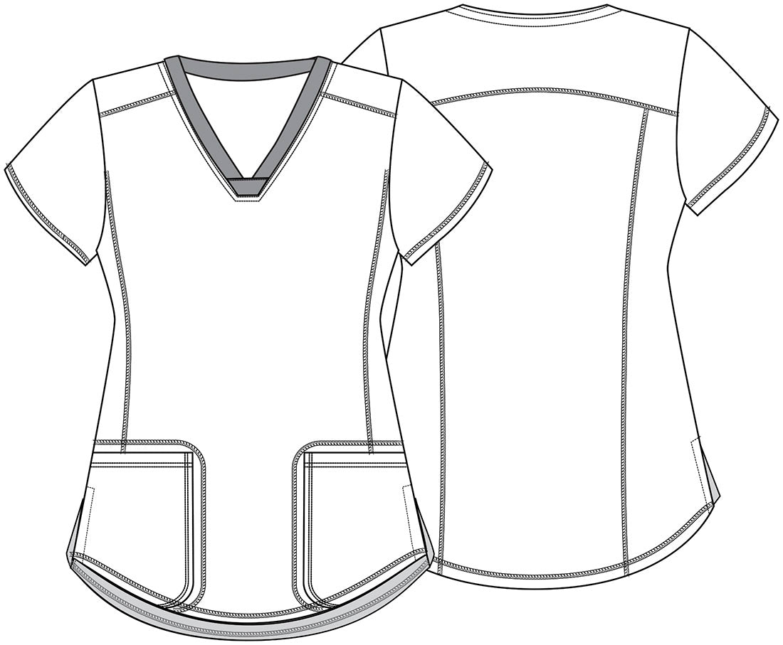 Keroppi Tooniforms Licensed Sanrio V Neck Medical Scrub Top TF751 KPPP - Scrubs Select