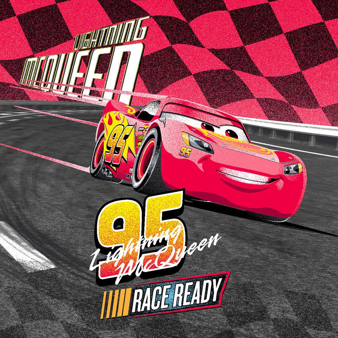 Lightning McQueen Tooniforms Disney Men's V Neck Scrub Top TF700 CSTQ - Scrubs Select