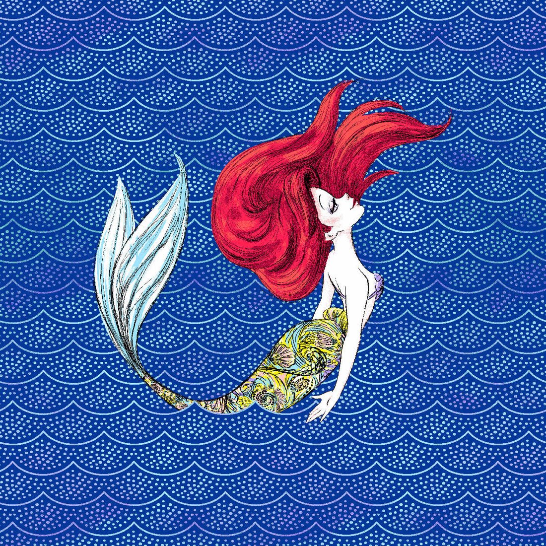 Little Mermaid Tooniforms Licensed Disney Princess V Neck Scrub Top TF630 PRML - Scrubs Select