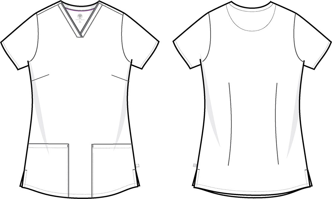 Loving My Skin Healing Hands Print Scrub V Neck Top 2266 LVSP - Scrubs Select