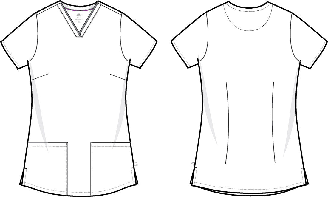 Loving My Skin Healing Hands Print Scrub V Neck Top 2266 LYSP - Scrubs Select