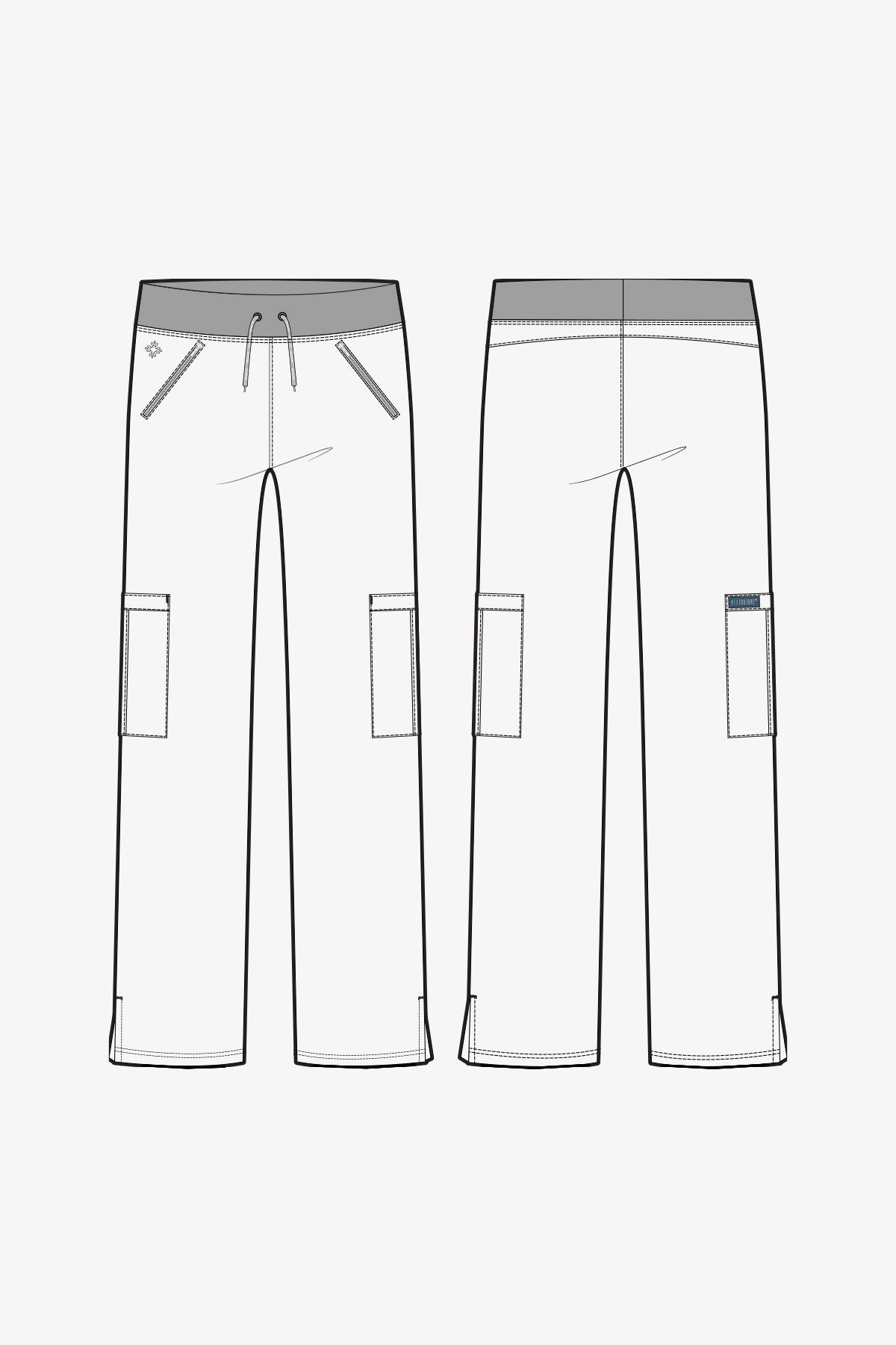 Med Couture Insight Drawstring Scrub Pant MC2702 in Black, Navy, Pewter, Royal - Scrubs Select