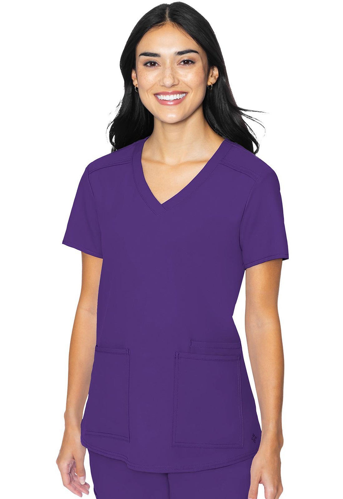 Med Couture Insight Scrubs V Neck Top MC2411 - Scrubs Select