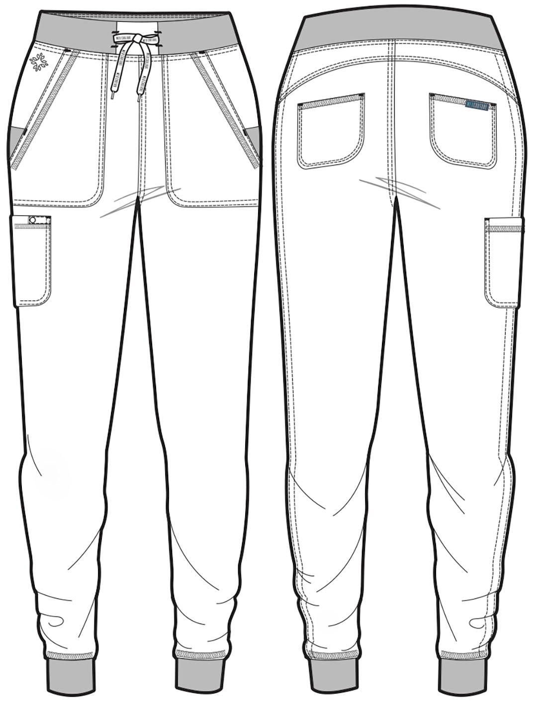 Med Couture Touch Jogger Yoga Scrub Pant MC7710 in Lilac, Periwinkle, Red, Slate - Scrubs Select