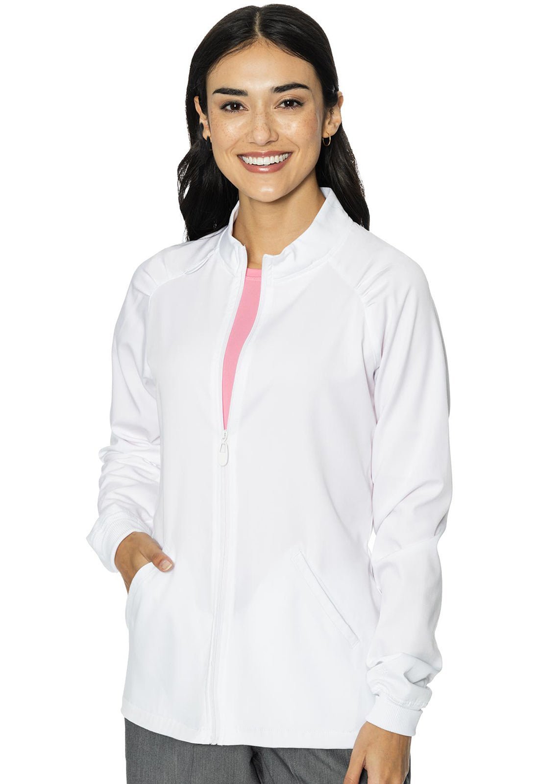 Med Couture Touch Scrubs Raglan Warmup Jacket MC7660 - Scrubs Select