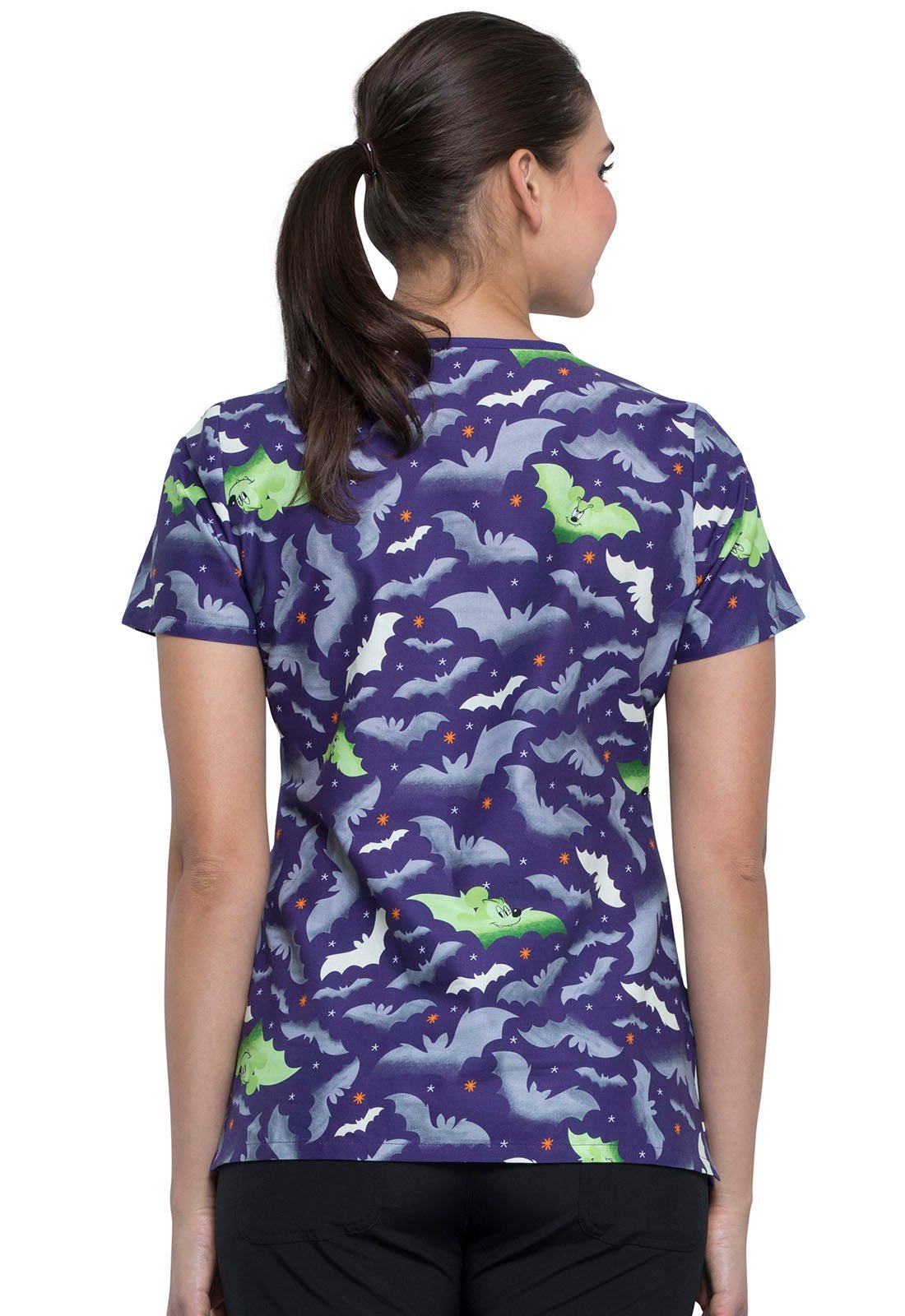 Mickey Mouse Tooniforms Disney Halloween V Neck Scrub Top TF629 MKVAD - Scrubs Select