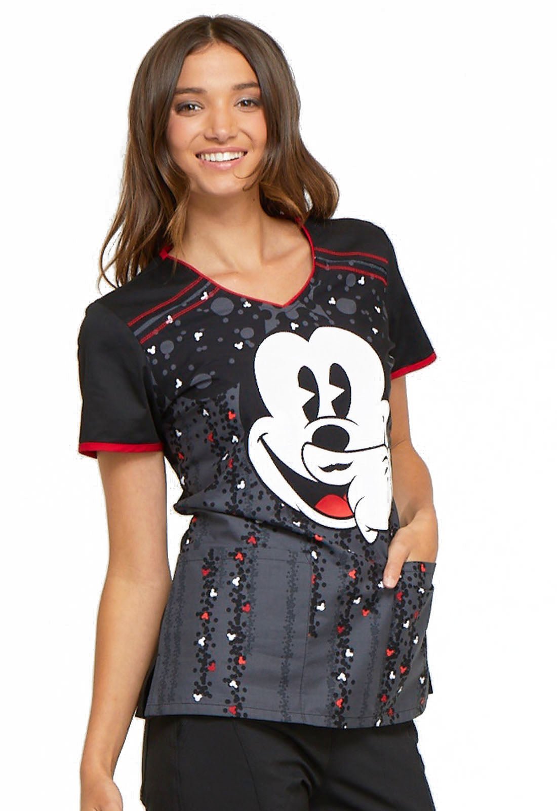 Mickey Mouse Tooniforms Licensed Disney V - Neck Scrub Top TF686 MKTA - Scrubs Select