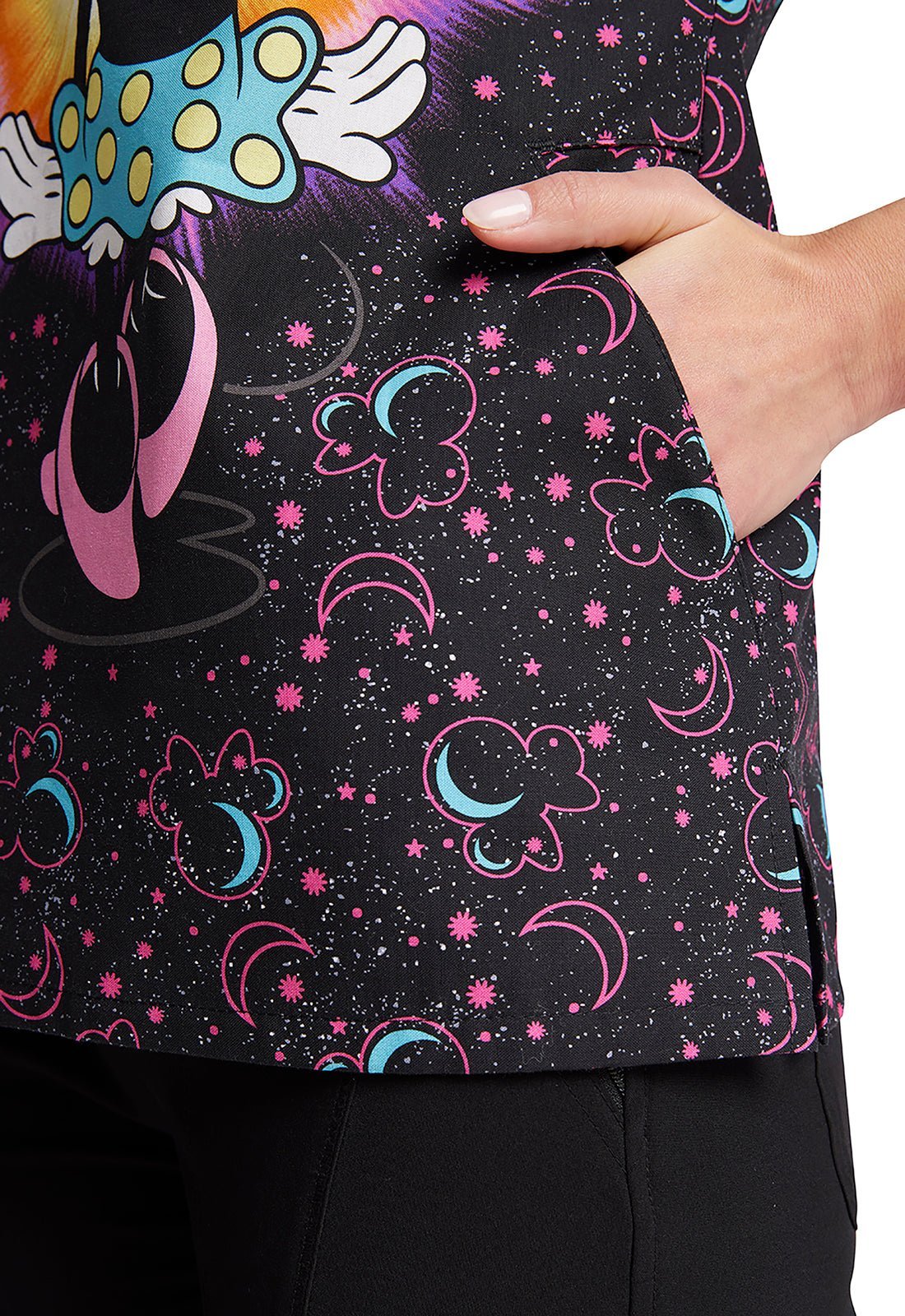 Minnie Mouse Tooniforms Licensed Disney V Neck Scrub Top TF626 MNGH - Scrubs Select
