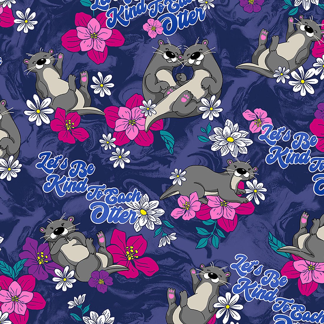 Otter Dickies EDS Print V Neck Scrub Top DK704 BIEO - Scrubs Select