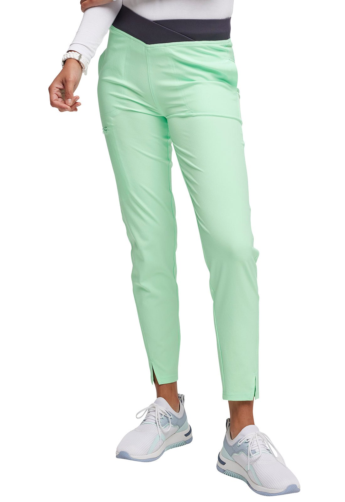 Packable HeartSoul Pull On Pant HS293 in Pink Cloud, Pixie Green - Scrubs Select