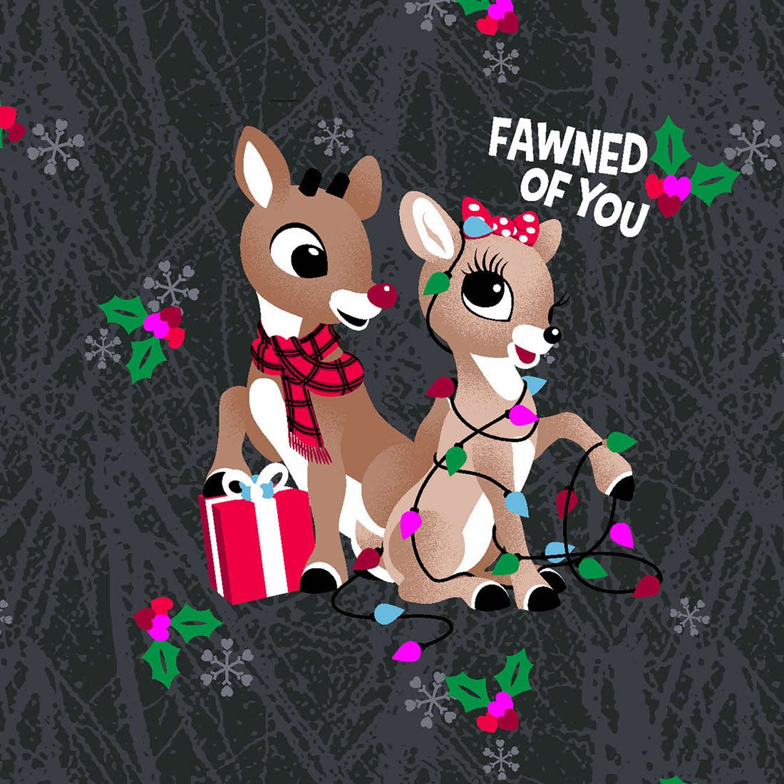 Rudolph Tooniforms Licensed Christmas V Neck Scrub Top TF626 RUVM - Scrubs Select