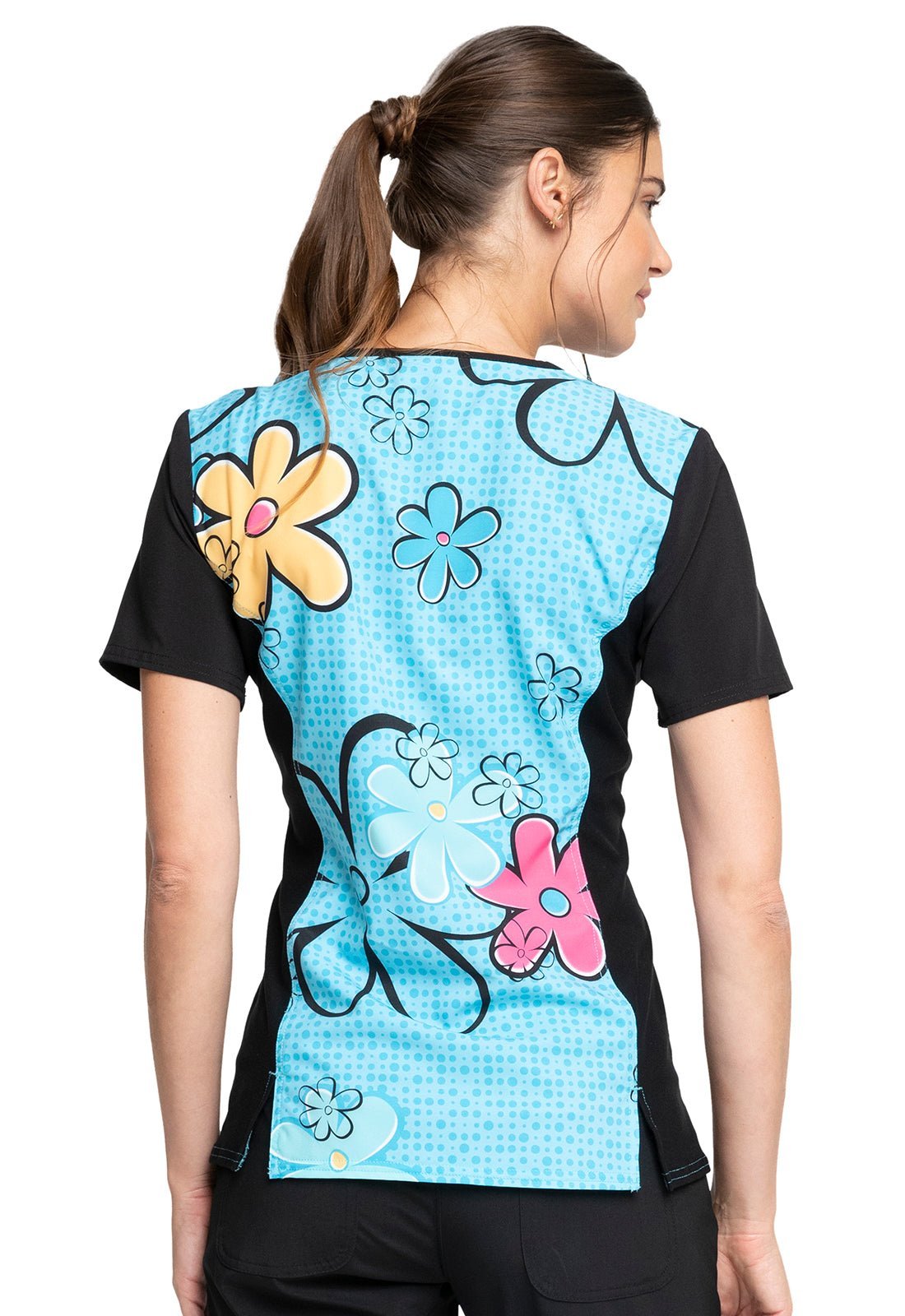 Scooby Doo Cherokee Tooniforms Licensed V - Neck Scrub Top TF678 SDIN - Scrubs Select