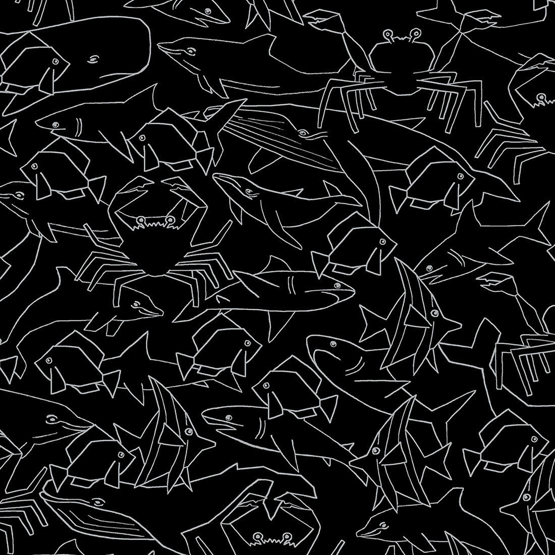 Shark Fish Cherokee Print Unisex V Neck Scrub Top CK691 STKH - Scrubs Select