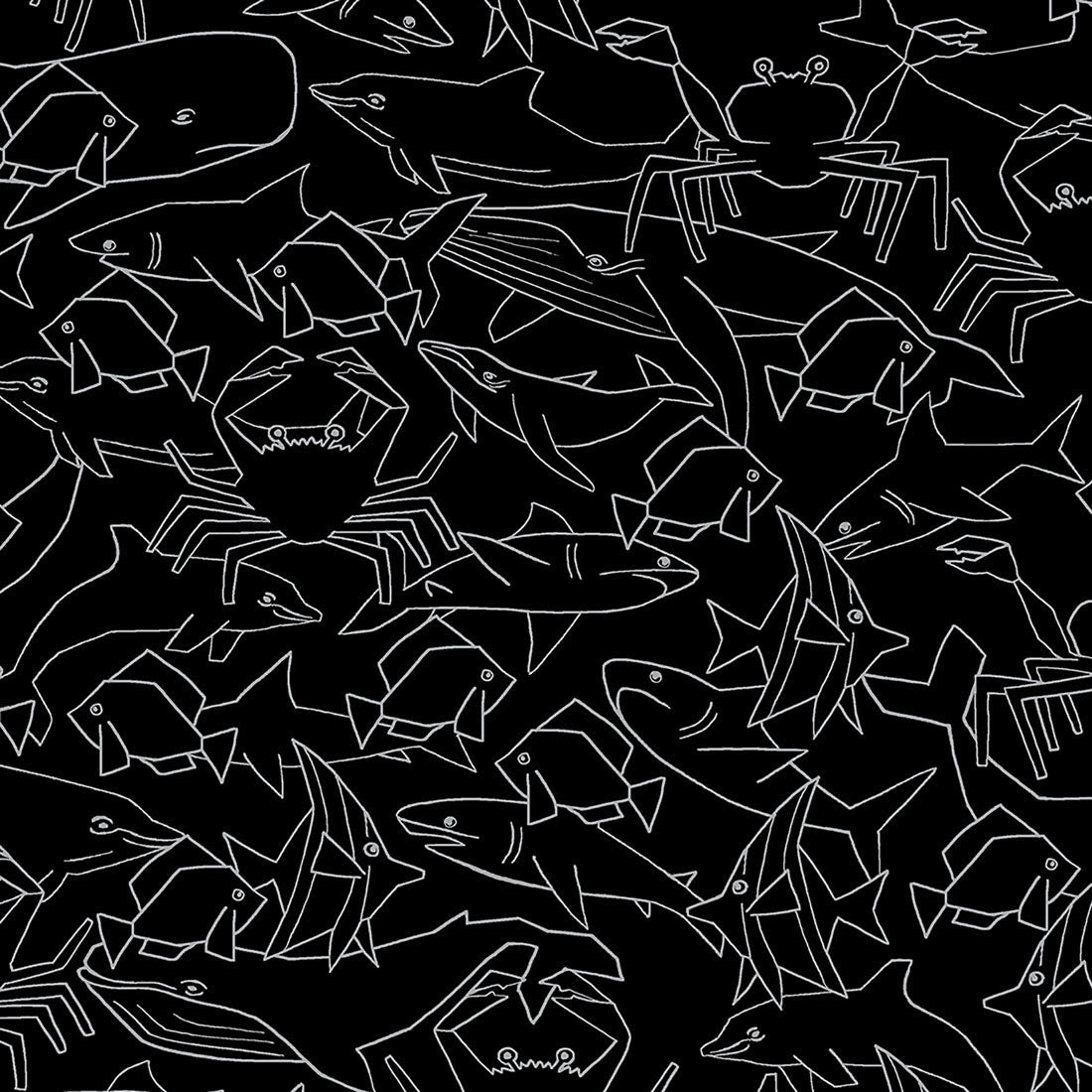 Shark Fish Cherokee Print Unisex V Neck Scrub Top CK691 STKH - Scrubs Select