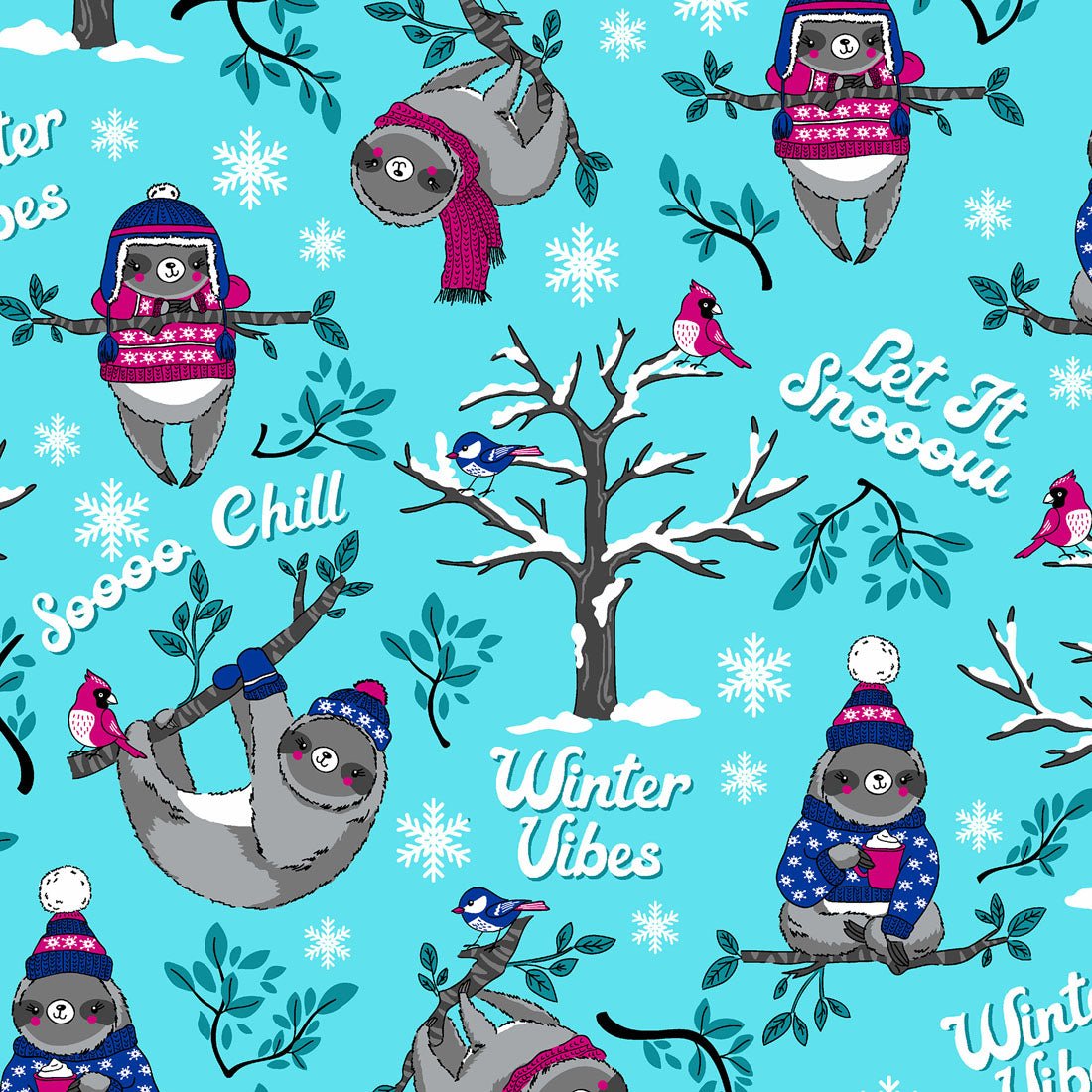 Sloth Dickies EDS Print V Neck Scrub Top DK852 WTVB - Scrubs Select