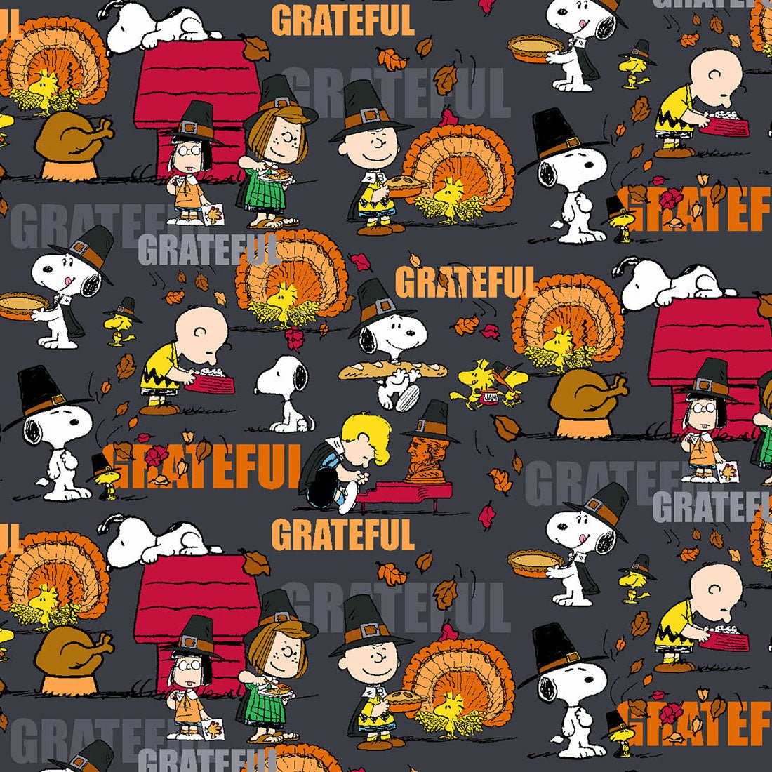 Snoopy Tooniforms Licensed Peanuts Thanksgiving V Neck Scrub Top TF614 PNRT - Scrubs Select