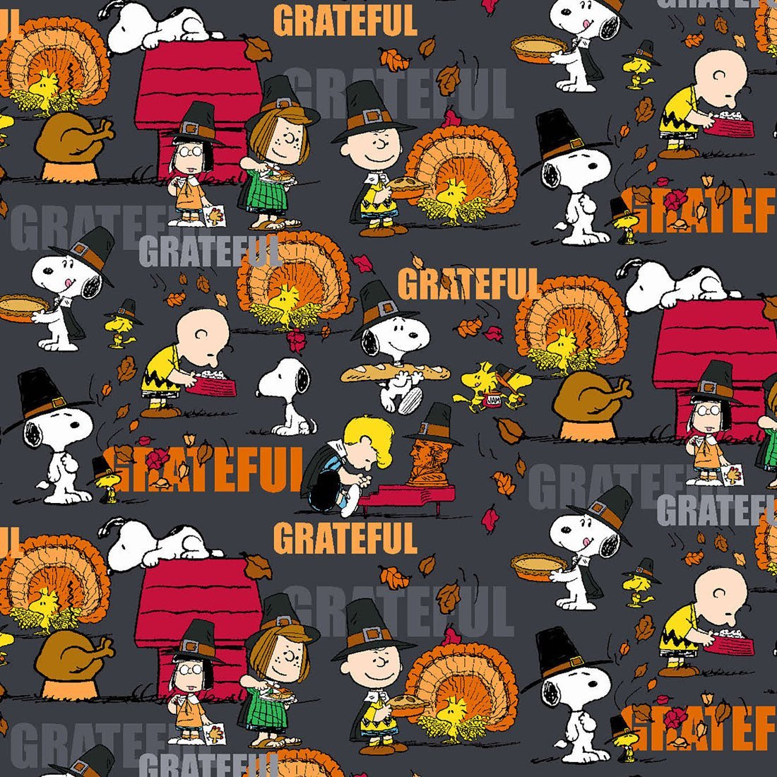 Snoopy Tooniforms Licensed Peanuts Thanksgiving V Neck Scrub Top TF614 PNRT - Scrubs Select