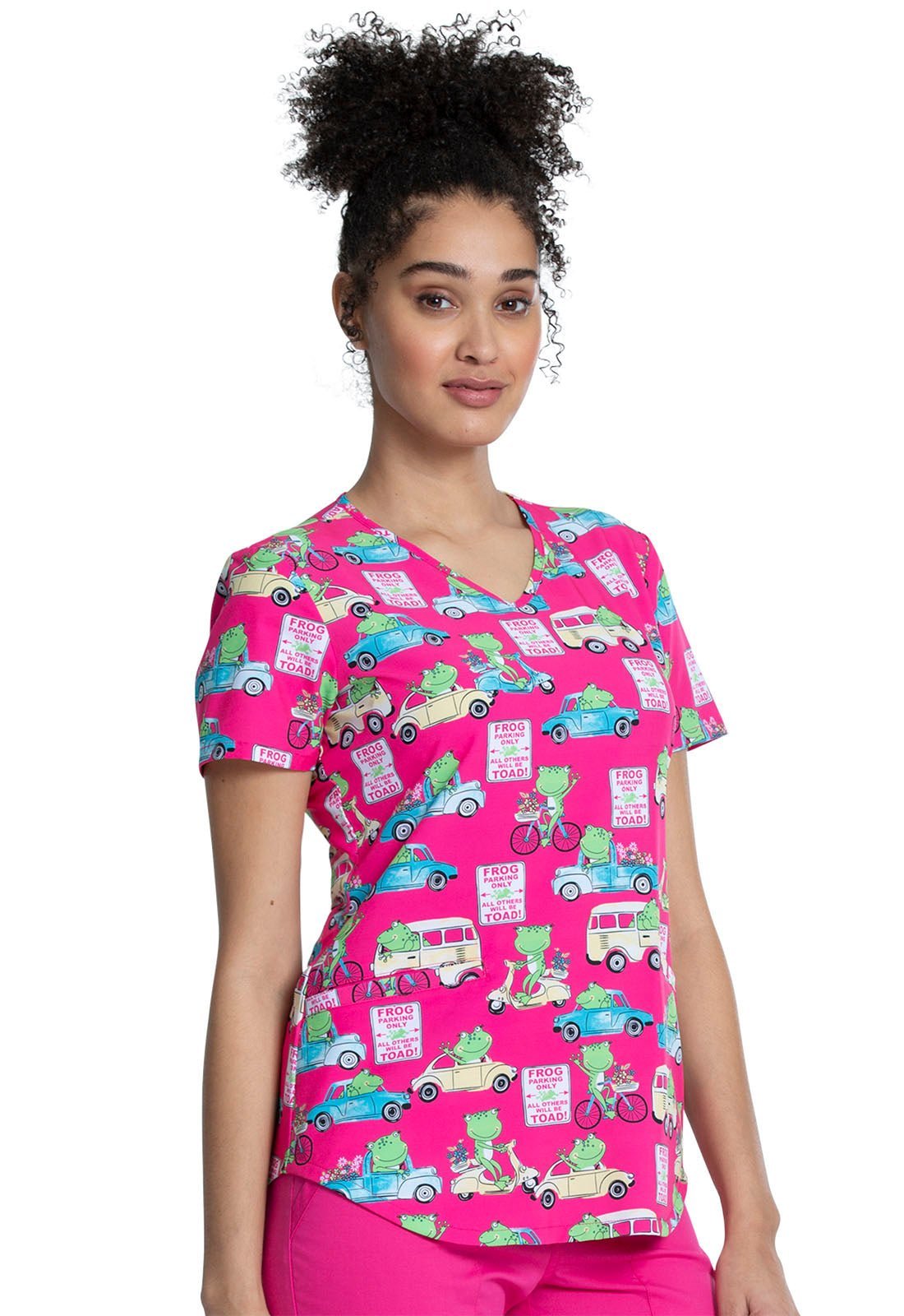 Toad Cherokee Print V Neck Scrub Top CK637 TAAW - Scrubs Select