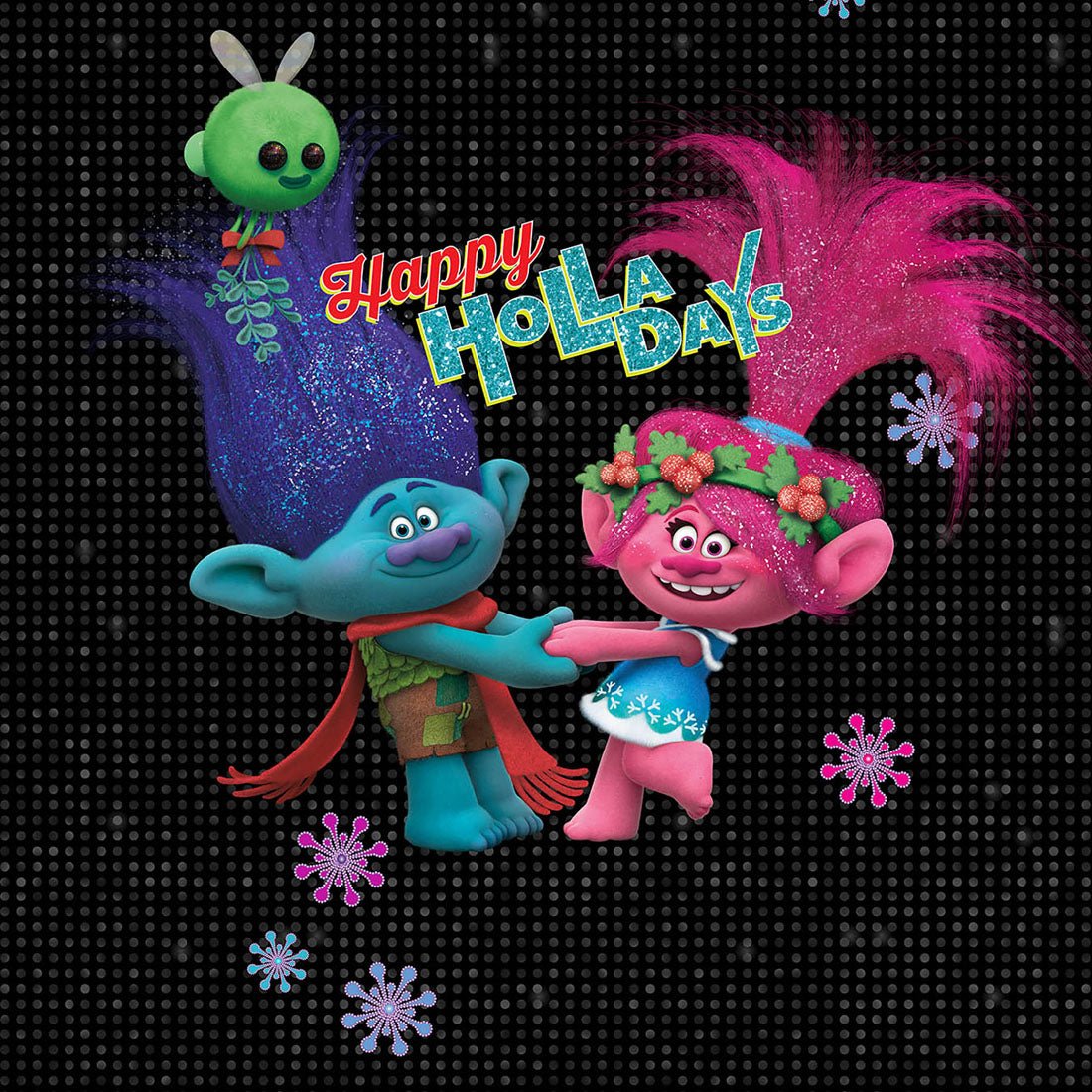 Trolls Tooniforms Licensed Dreamworks Holiday V Neck Scrub Top TF627 TOPH - Scrubs Select