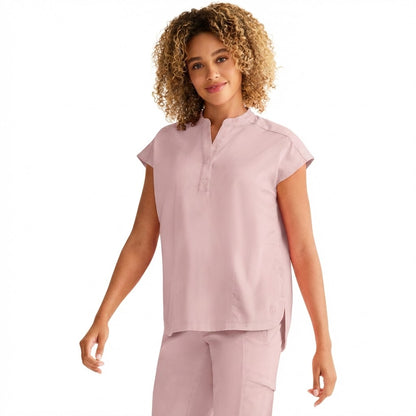 Healing Hands Purple Label Scrubs Journey Mandarin Collar Top 2152
