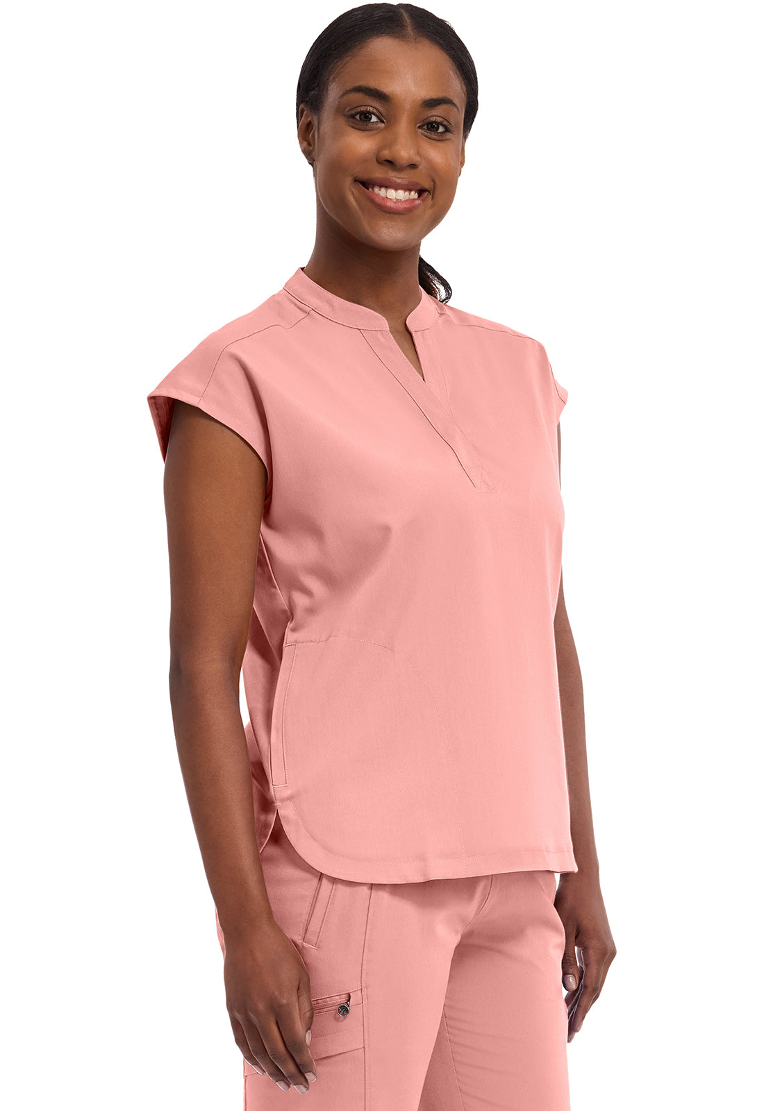 Healing Hands Purple Label Scrubs Journey Mandarin Collar Top 2152