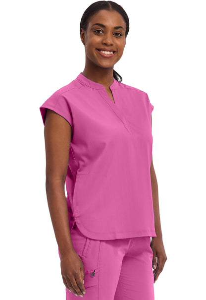 Healing Hands Purple Label Scrubs Journey Mandarin Collar Top 2152
