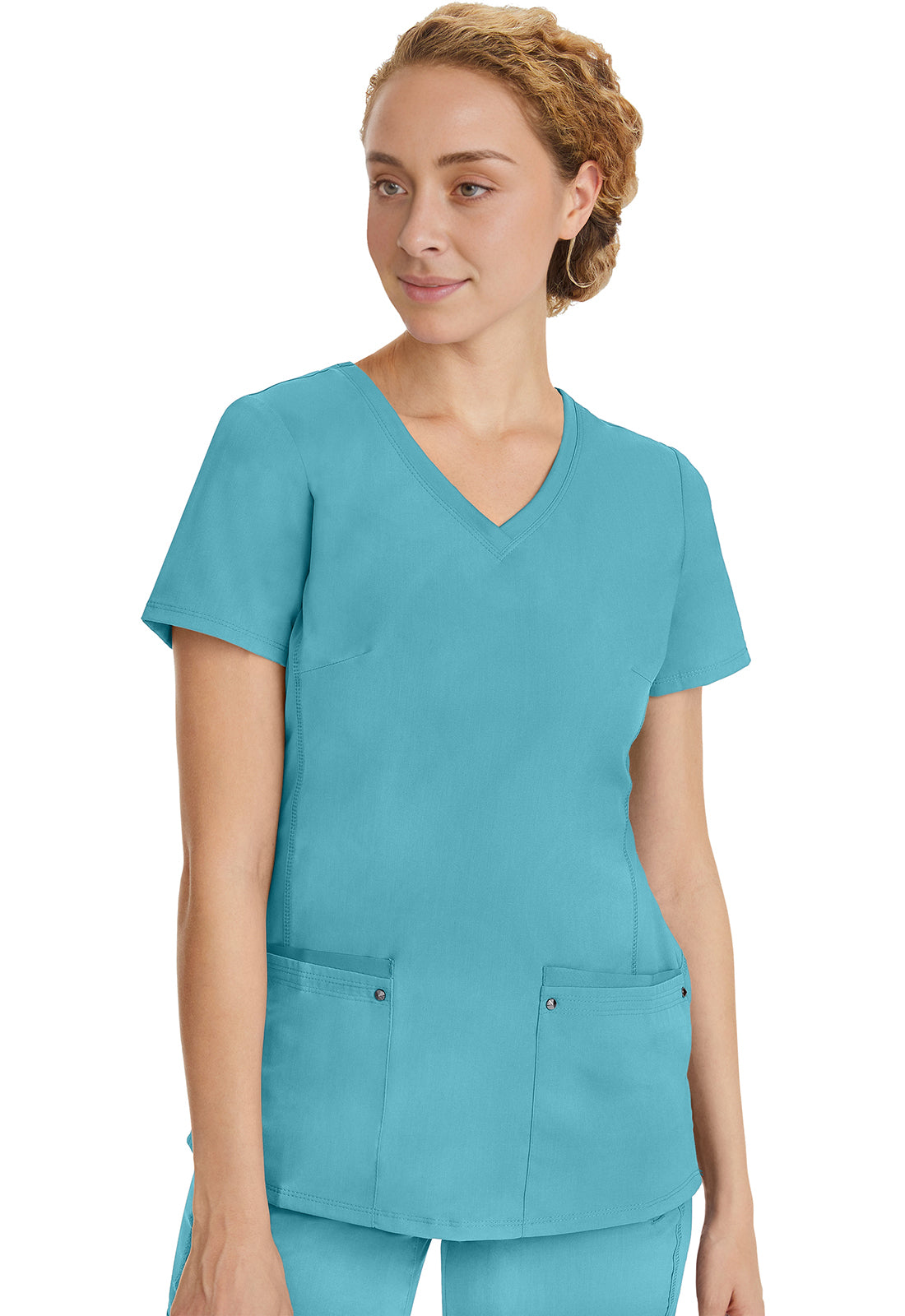 Healing Hands Purple Label Scrubs Juliet V Neck Top 2245 Khaki, Spectra Blue, Turquoise