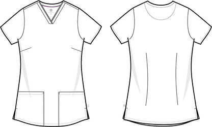 Abstract Cheetah Healing Hands Amanda Print Scrub V Neck Top 2266 ABCA