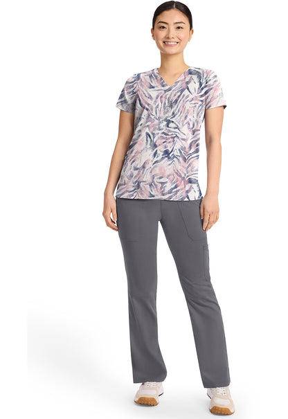 Serene Safari Healing Hands Amanda Print Scrub V Neck Top 2266 SRSF