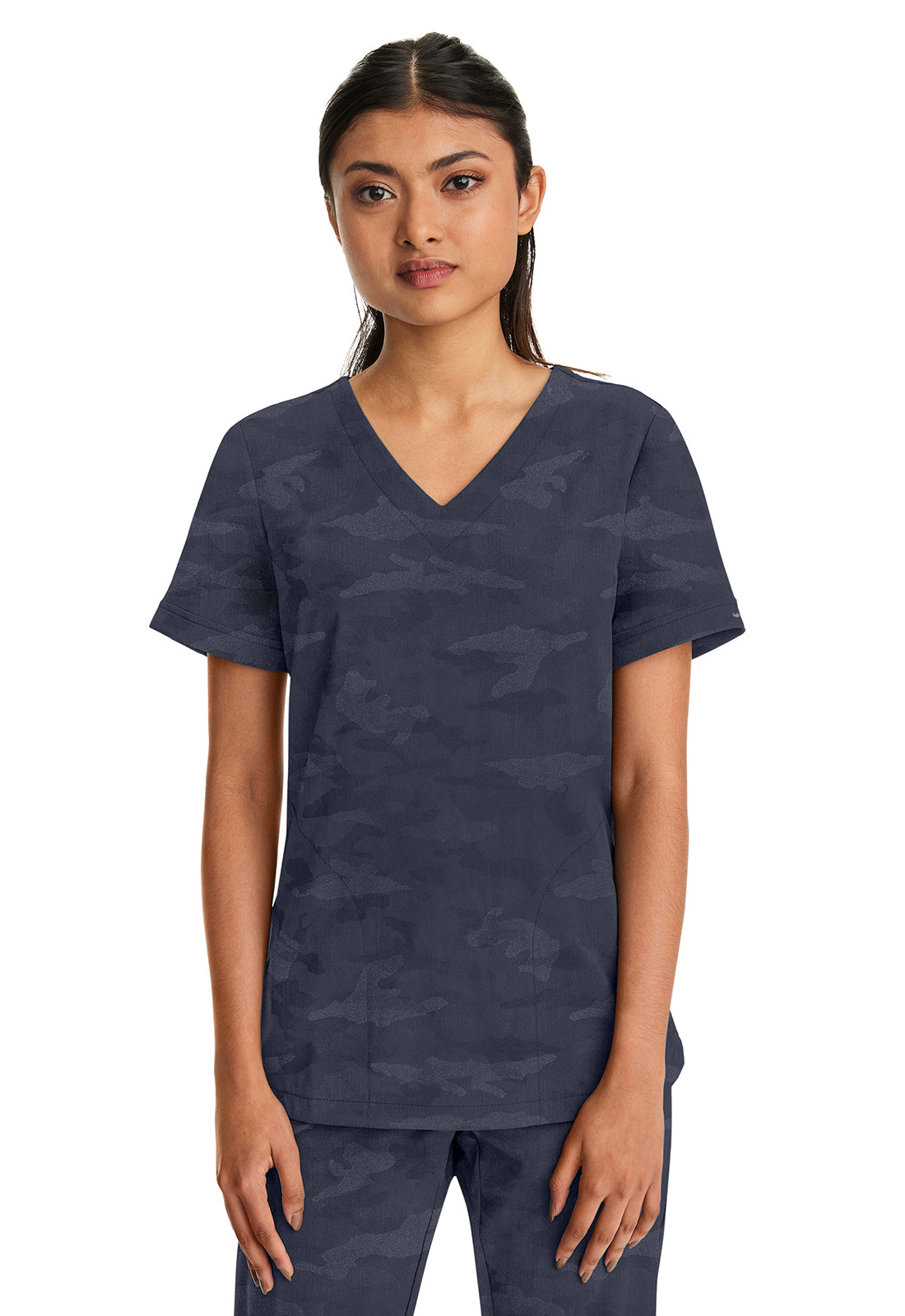 Healing Hands Purple Label Camo Scrubs Joy V Neck Top 2353