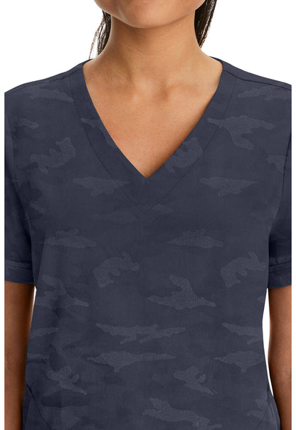 Healing Hands Purple Label Camo Scrubs Joy V Neck Top 2353
