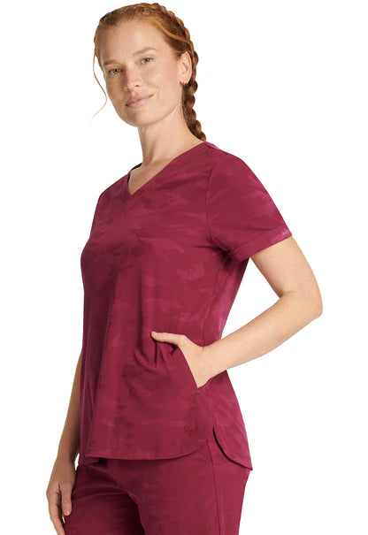 Healing Hands Purple Label Camo Scrubs Joy V Neck Top 2353