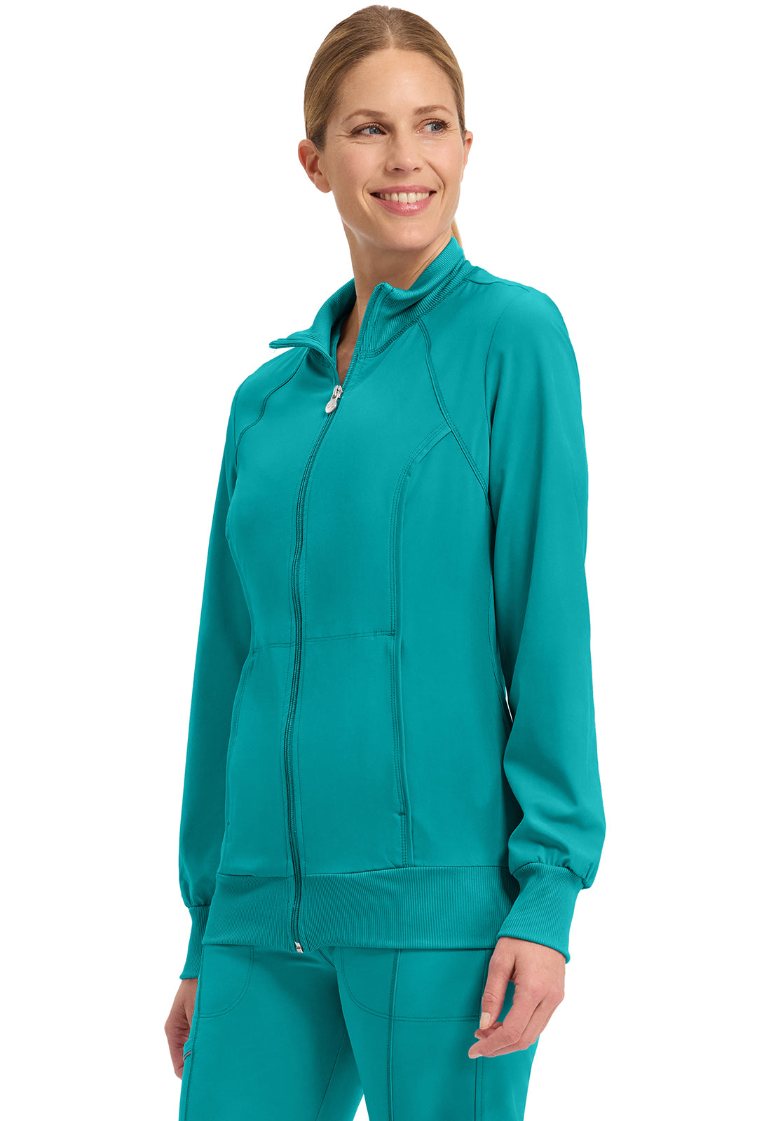 Chaqueta médica Cherokee Infinity con cremallera frontal 2391A (negro, caribeño, azul marino, peltre, azul real y blanco)