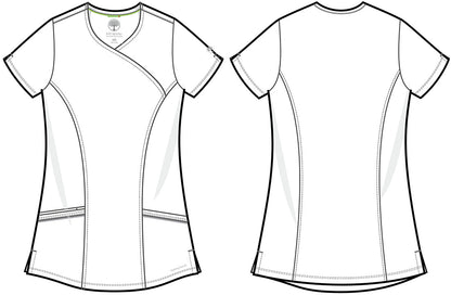 Healing Hands Works Scrubs Madison Mock Wrap Top 2525