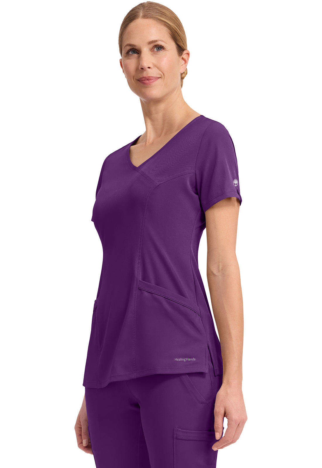 Healing Hands Works Scrubs Madison Mock Wrap Top 2525
