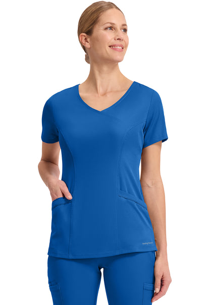 Healing Hands Works Scrubs Madison Mock Wrap Top 2525