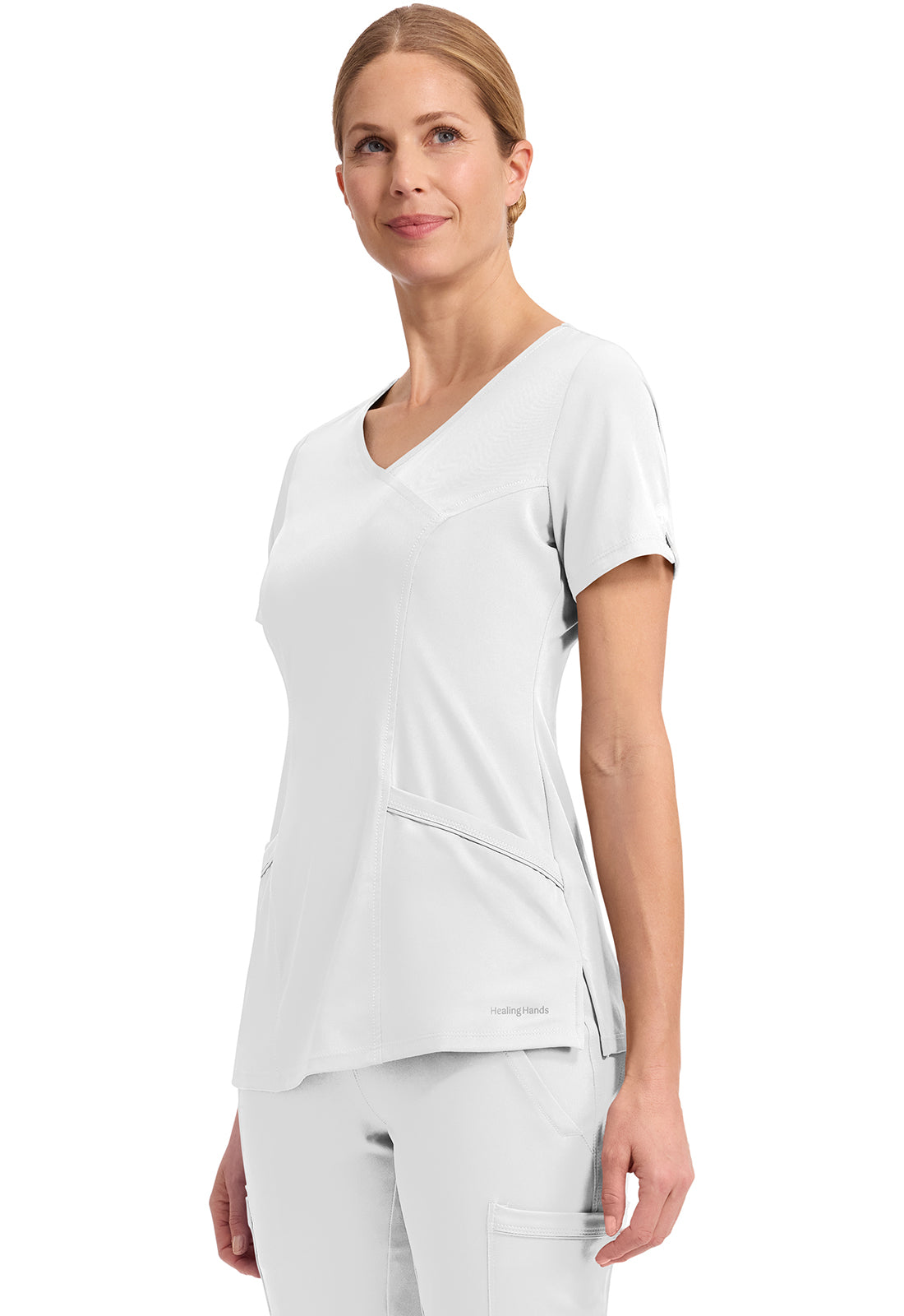 Healing Hands Works Scrubs Madison Mock Wrap Top 2525