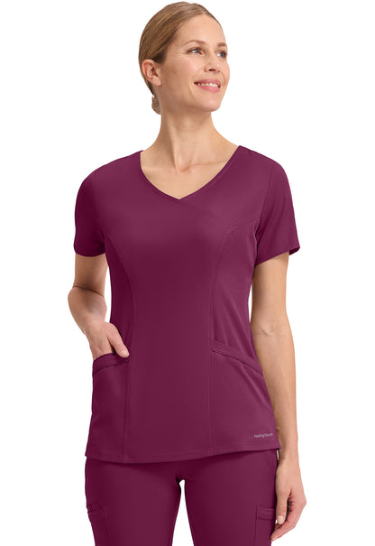 Healing Hands Works Scrubs Madison Mock Wrap Top 2525
