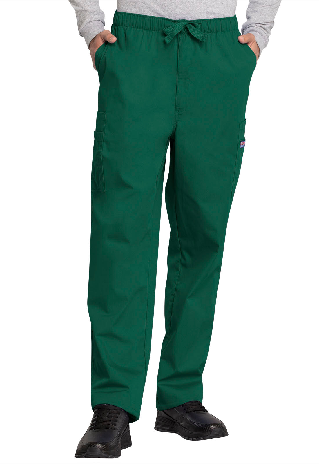 Pantalón médico Cherokee WW Originals Cargo con cordón ajustable para hombre, talla 4000, negro, azul marino y peltre