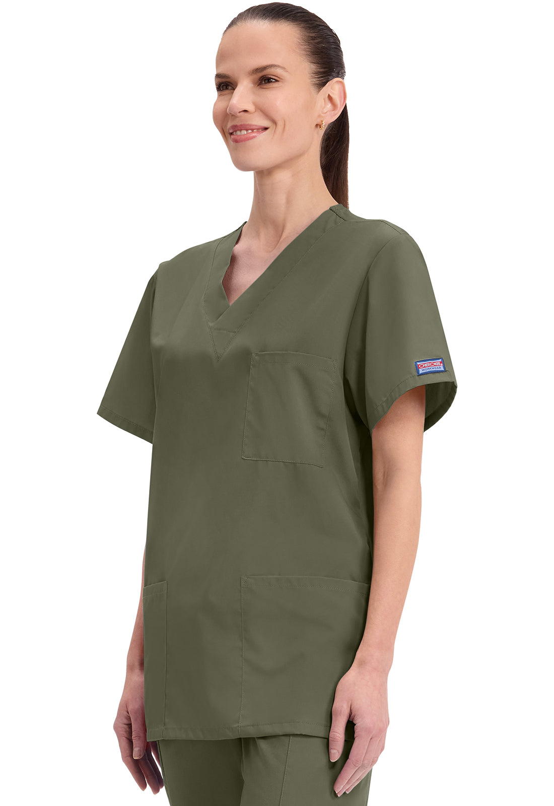 Cherokee WW Originals Scrubs Unisex V Neck Top 4876