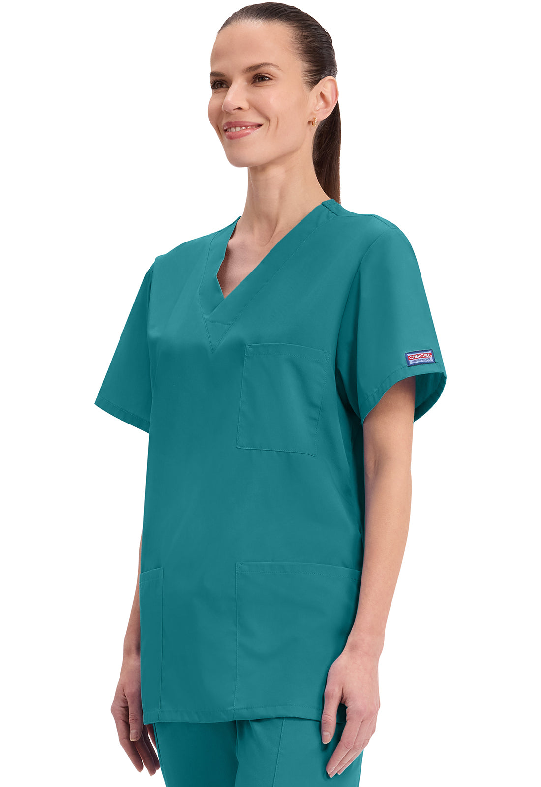 Cherokee WW Originals Scrubs Unisex V Neck Top 4876